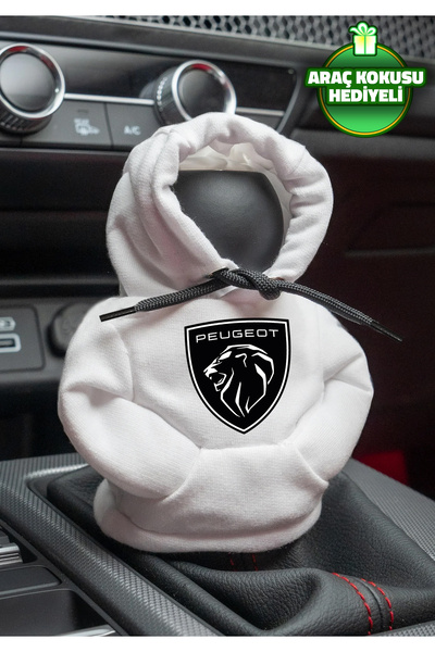 Freeyez Peugeot Icon White Hoodie - Car Gear Shift Clothing, Fleece, Auto Acc...