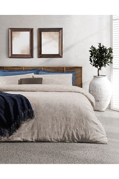 Madame Coco Cluny King Size Jacquard Light Beige Duvet Cover