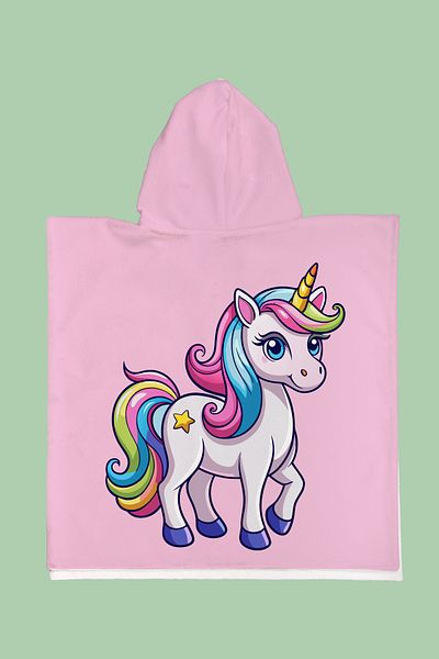 Evdek Πετσέτα παραλίας Star Unicorn Kids Poncho