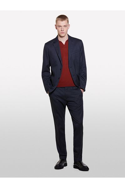 Sisley Ανδρικό παντελόνι Anthracite Viscose Mixed Comfort Fit
