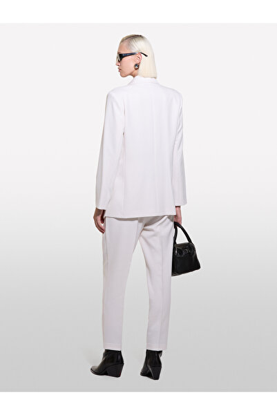 Sisley Women's Beige Polyviscose High Waist Jogger Pants