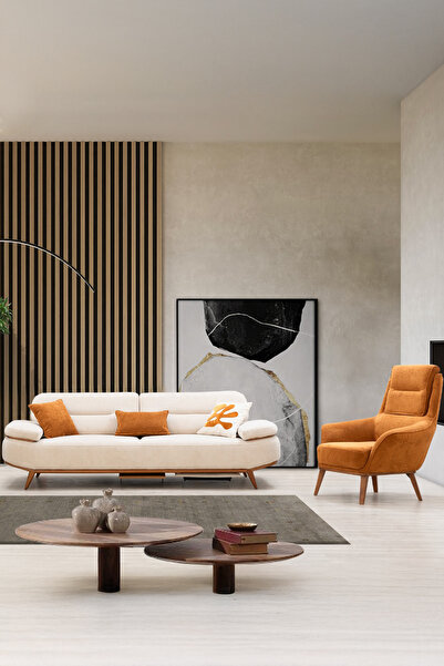 Eymense Foxy Koltuk Takımı 3+1 Sehpa ve Ayak Uzatma Modüllü