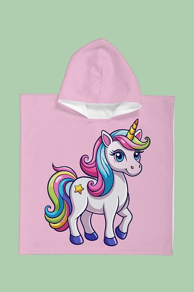 Evdek Πετσέτα παραλίας Star Unicorn Kids Poncho