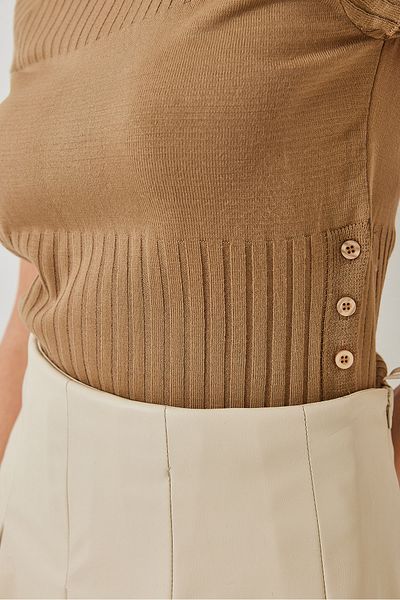 Bianco Lucci Women's Side Button Sweater 20246262