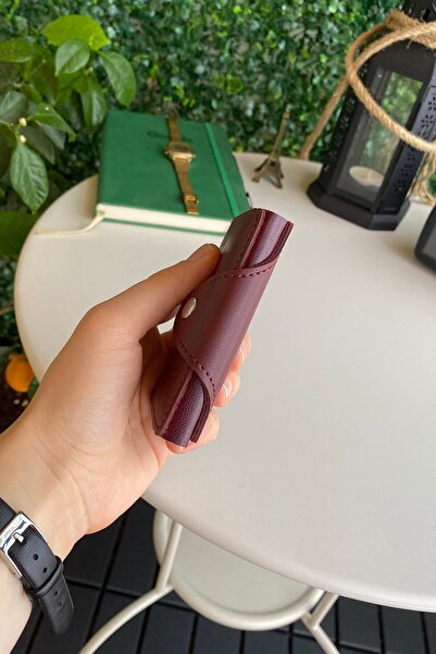 Modica Unisex Claret Red Wallet Card Holder - Έξυπνο πορτοφόλι με τεχνολογικό δέρμα και μηχανισμό - Konk