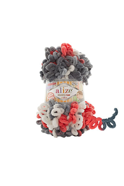 Alize Fine Color El Örgü Ipliği 5'li Paket - 6518 - 100 Gr. 14.5 Mt. Parmak Örgü Ipi