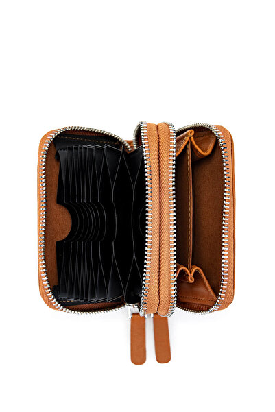 Tamer Tanca Unisex Genuine Leather Tan Leather Wallet Wallet