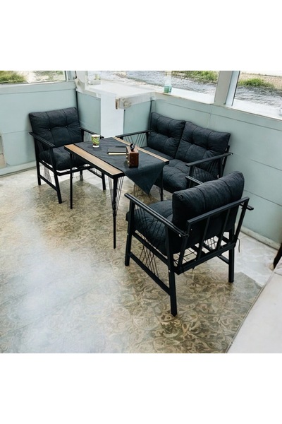 Modern Style Home Lüx Bahçe Balkon Mobilyası , Koltuk Takımı , Cafe 2-1-1 Mas...