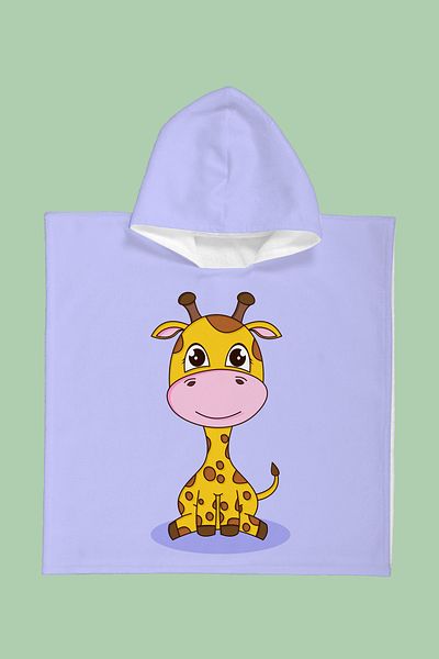 Evdek Πετσέτα παραλίας Giraffe Kids Poncho
