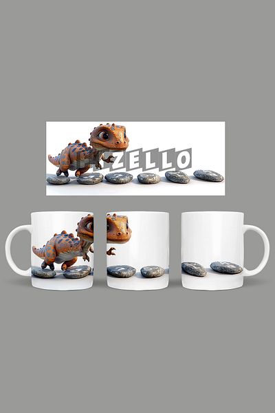 Fizello Cute Dinosaurs - Cute Dinosaur Themed Mug