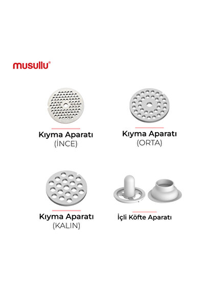 Musullu Et Kıyma Makinesi Ince Süzgeç 1800w
