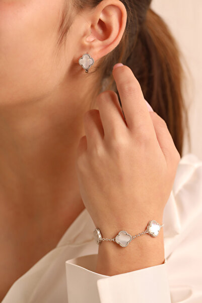 ADA LİFE GÜMÜŞ 925 Ayar Gümüş Van 2 Li Set Bileklik Küpe (ÖZEL KUTULU)