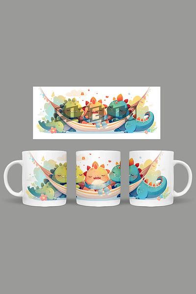 Fizello Cute Dinosaurs - Cute Dinosaur Themed Mug