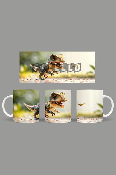 Fizello Cute Dinosaurs - Cute Dinosaur Themed Mug