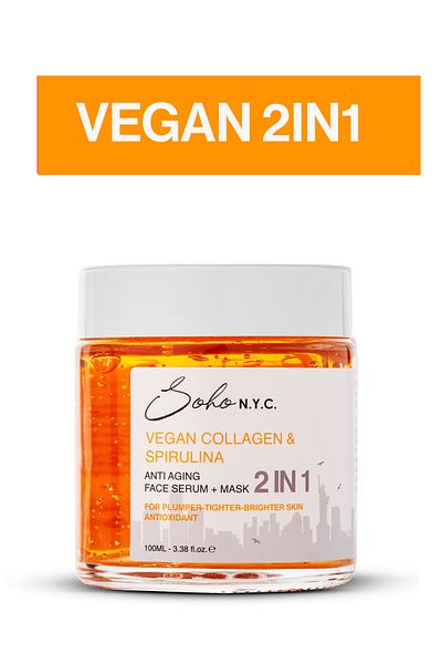 Soho N.Y.C. Vegan Collagen Anti Aging-Anti-Aging Leave-In Mask Effective Serum 100 ml