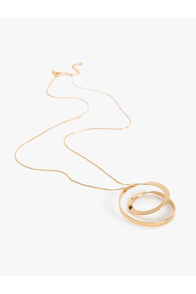 Koton Steel Blend Geometric Charm Necklace