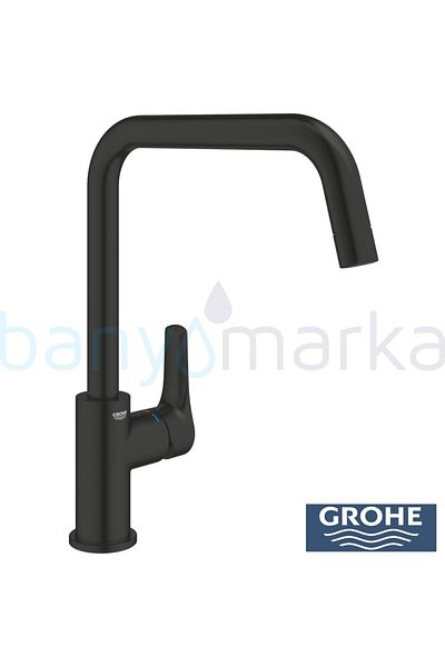 Grohe Eurosmart Swan Tubular Sink Faucet, Matte Black - 305672430