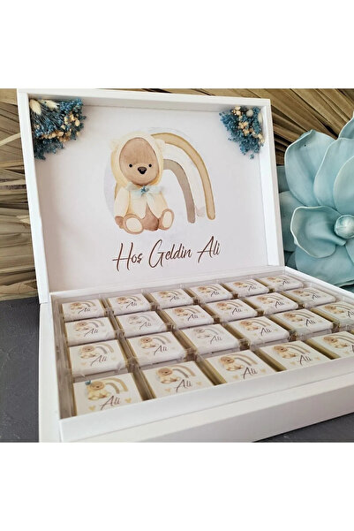 Mira Çiçekli Ayıcıklı Bebek Çikolatası