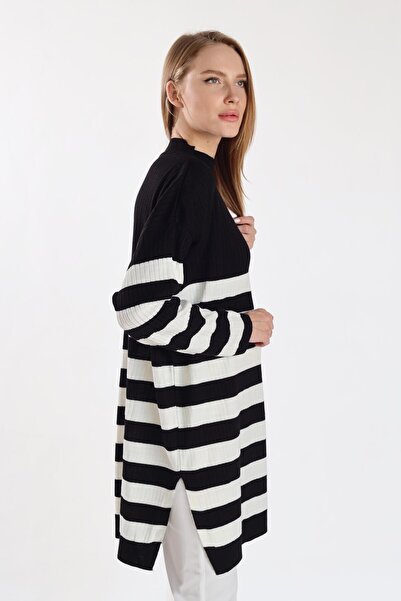 Rays Black Striped Knitwear Tunic 5330