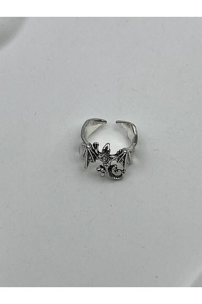 Yıldız Accessory Unisex Adjustable Steel Puppy Dragon Ring