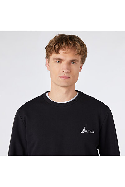 Nautica Erkek Siyah Standart Fıt Uzun Kollu Sweatshırt