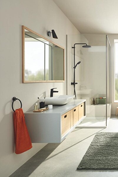 Grohe Eurosmart Sink Faucet with Flush Control, Matte Black - 233222433