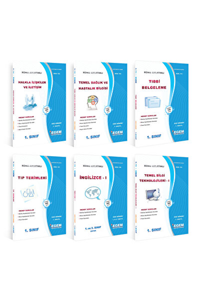 Egem Eğitim Yayınları AÖF 1. Sınıf Tıbbi Dökümantasyon ve Sektreterlik Güz Dö...