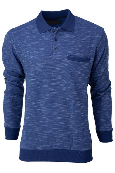 Oppland Pulover de iarnă pentru bărbați, cu gât polo, din bumbac, tricotat clasic, topit, cu nasturi Thessaloniki, cu buzunar flanel, confortabil