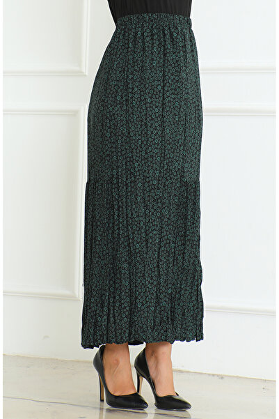 sefamerve Tágas réteges cigány szoknya nagy méretű 3165B-04 zöld