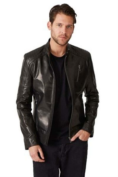 iKiGAi the city Schwarze Lederjacke