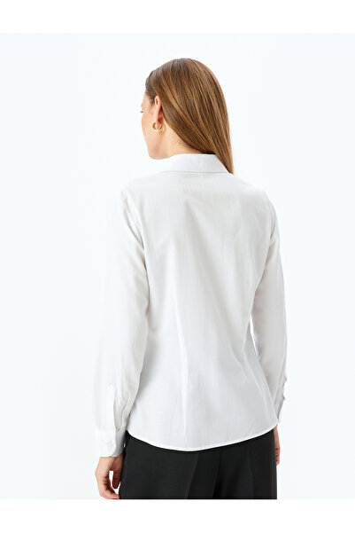 Koton Hosszú ujjú Slim Fit klasszikus poplin ing