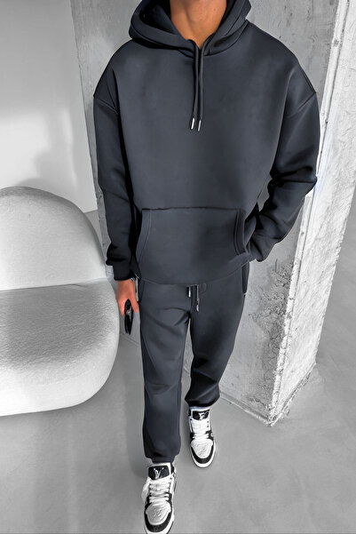 BayBayan Ανδρικό Trend Oversize Άνετο Σετ αθλητικής φόρμας καθημερινής και αθ...