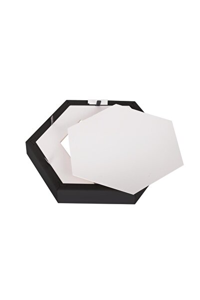 Nobbystar Adhesive Disassemble Large Size Black Hexagonal Frame with Paspart - Pack of 3