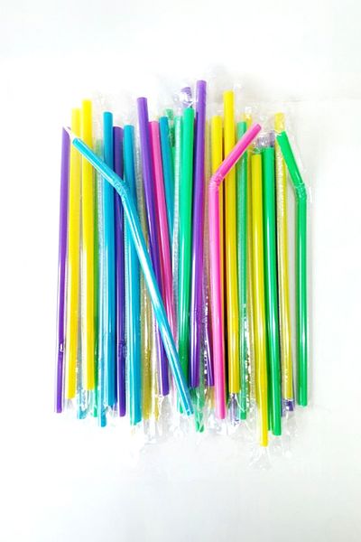 TiriStore 50 Pieces of Gelatin Gusseted Straws - 100 Pack Mixed
