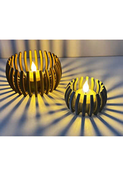 Decorstation Modern Mum Tutucu // 2 Adet // Siyah