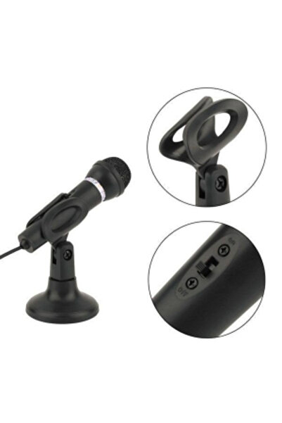 KEEPRO Bilgisayar mikrofonu 3.5 mm jacklı mikrofon notebook mikrofon 1.5 metre kablolu pc mikrofon