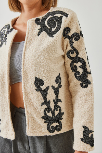 Bianco Lucci Dámská vyšívaná bunda Boucle Stamp 60261032