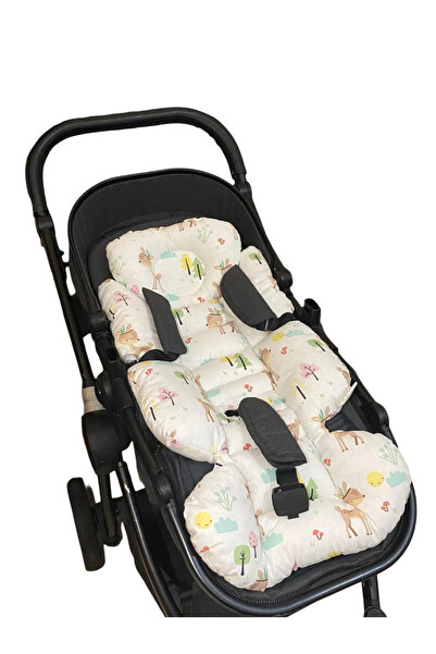 Wayne's Premium Bebek Arabası Minderi, Bel Destekli, Çift Taraflı Kullanım