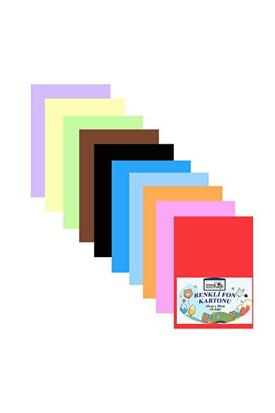 Artlantis Fon Kartonu 10 Lu 35x50 Cm 1 Paket Arlantis 10 Renk Fon Kartonu 35*...