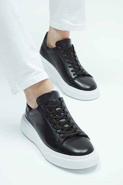 stilfest Casual Lace-Up Sneakers Μαύρο/Λευκό Sneaker