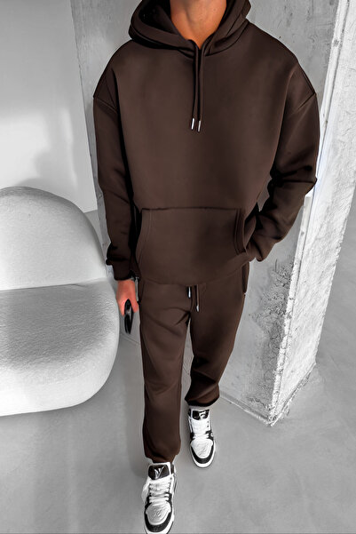 BayBayan Ανδρικό Trend Oversize Άνετο Σετ αθλητικής φόρμας καθημερινής και αθ...