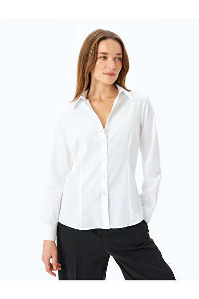 Koton Hosszú ujjú Slim Fit klasszikus poplin ing