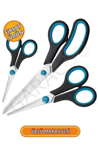 garaccu Stainless Steel Triple Scissors Set