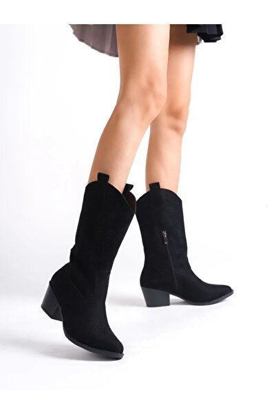 DAD WOLF Каубойски платнени ботуши с остър западен стил