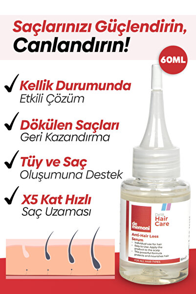 De Memoni De18 Saç Serumu | Dökülme Karşıtı Ve 5 Kat Hızlı Saç Uzatan Bakım Serumu - 60 ml