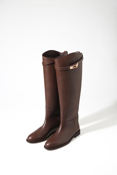 5in1Canpolat Brown Classic Riding Boots 23556