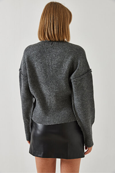 Bianco Lucci Γυναικεία πλεκτή ζακέτα με μονό κουμπί 241065 60261038