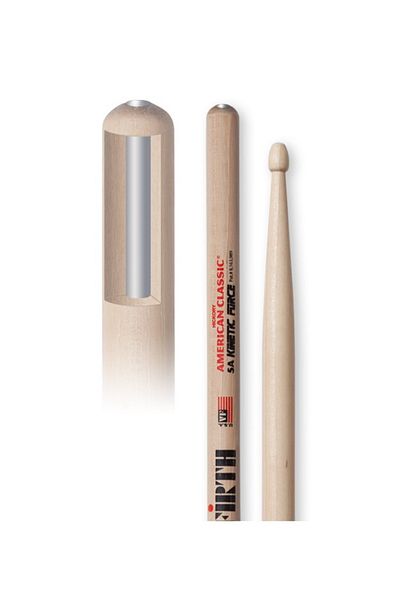 VIC FIRTH Vıcfırth V5Akf Drumstick (Pair) 5A Wood Kinetıc Force, Hıckory, 0.565 Drumstick (Pair)5A Wood Kinetıc Force