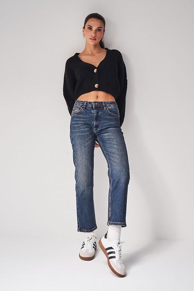 its basic Denim Straight Slim Fit pentru femei T.Jeans Color - 100% Koton