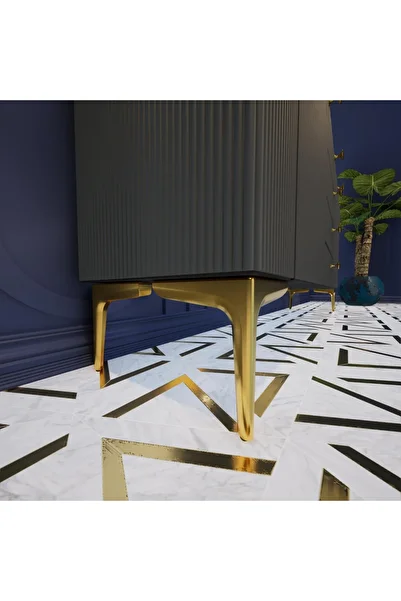 KOÇSAN Venus Gold 20 cm Furniture Leg, Luxury Metal Furniture Leg, Sofa, Cabinet, Dresser, Table Leg